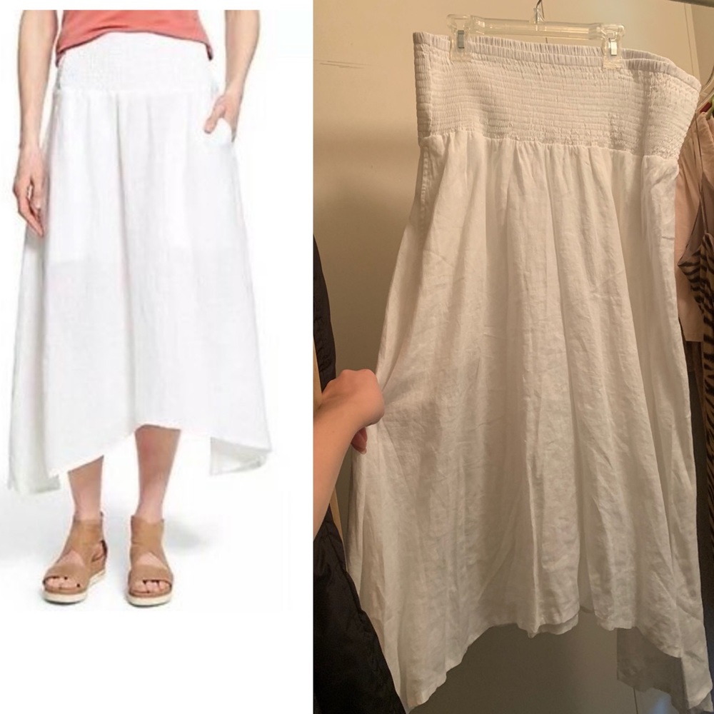 NWT Eileen Fisher linen handkerchief skirt